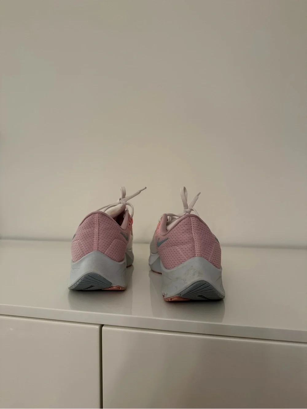 Nike Women's Pink and Gray Running Sneakers
